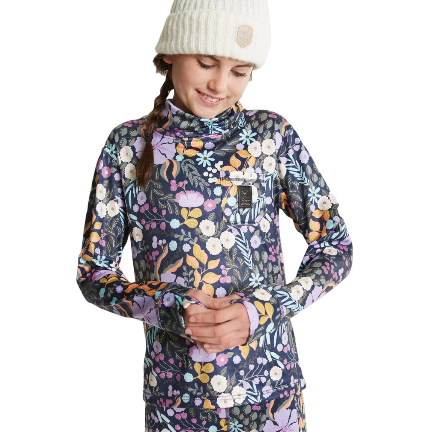 Rojo Girls Capri Funnel Neck