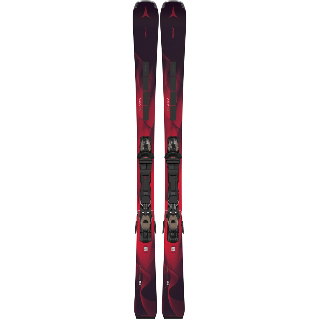 ATOMIC CLOUD Q12 REVOSHOCK C red with M 10 GW bindings steves snow store wollongong
