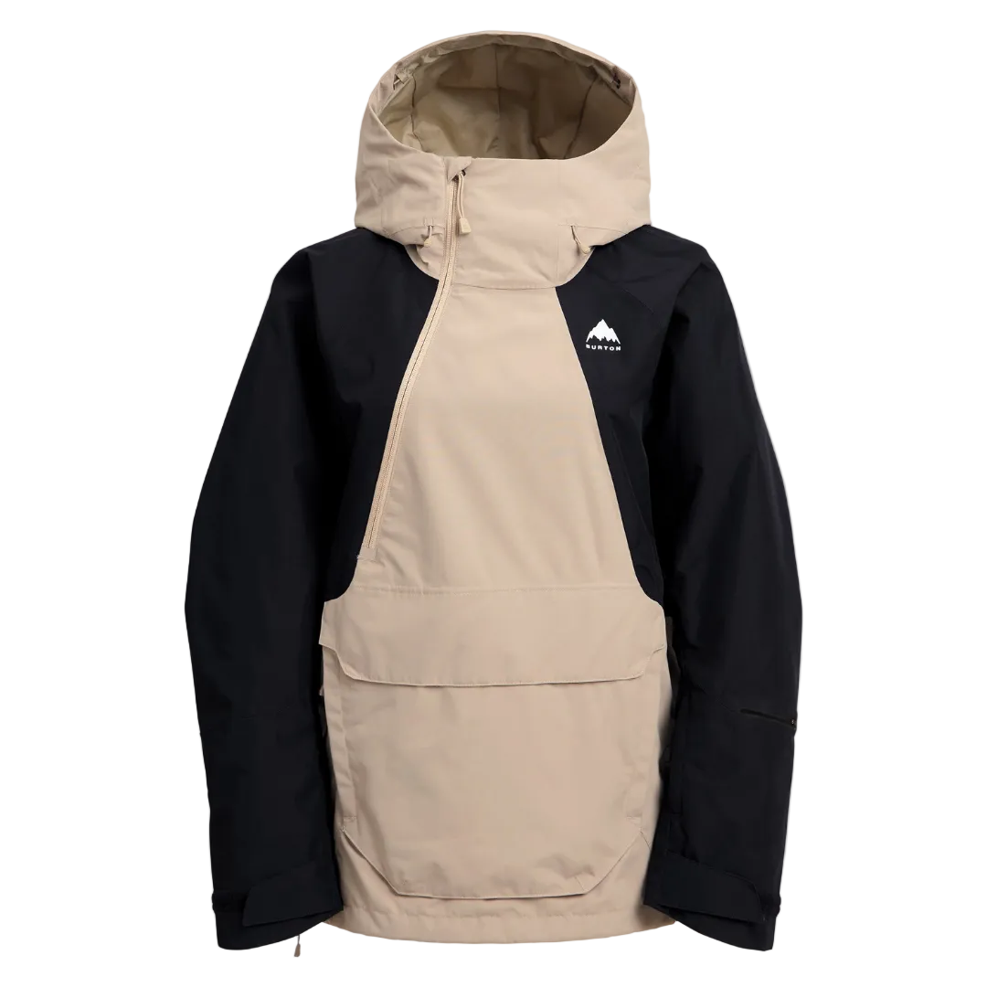 Burton Womens Reserve Relaxed Anorak Summit Taupe True Black steves snow store wollongong