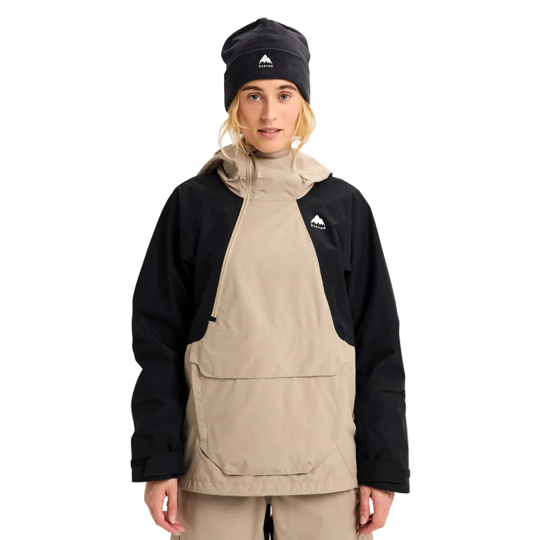 Burton Womens Reserve Relaxed Anorak Summit Taupe True Black steves snow store wollongong