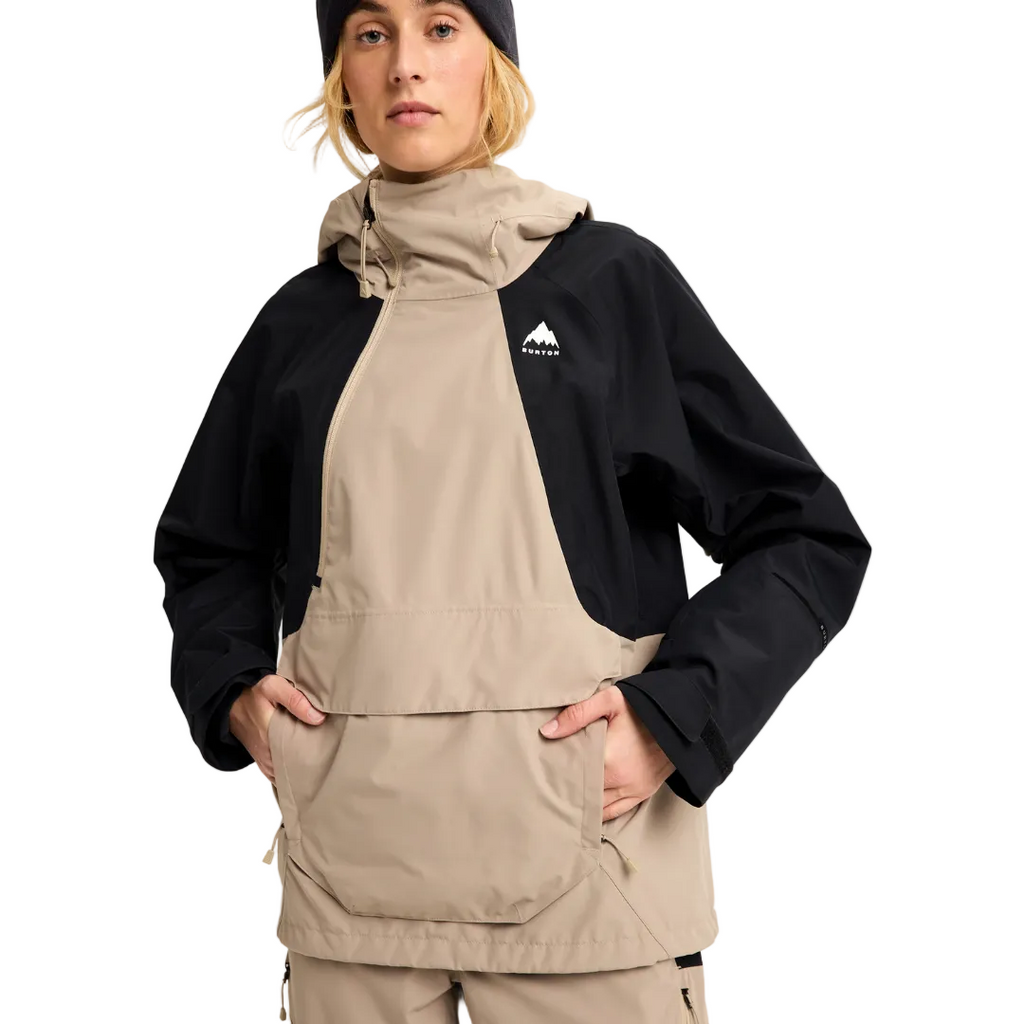 Burton Womens Reserve Relaxed Anorak Summit Taupe True Black steves snow store wollongong
