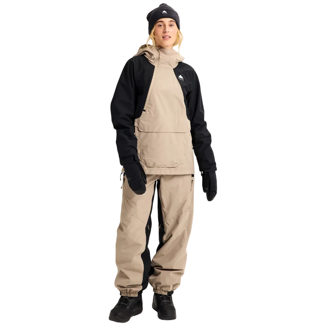 Burton Womens Reserve Relaxed Anorak Summit Taupe True Black steves snow store wollongong