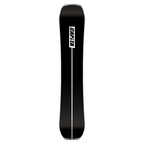 Steve's snow store Wollongong - Black snowboard with a white logo on a white background