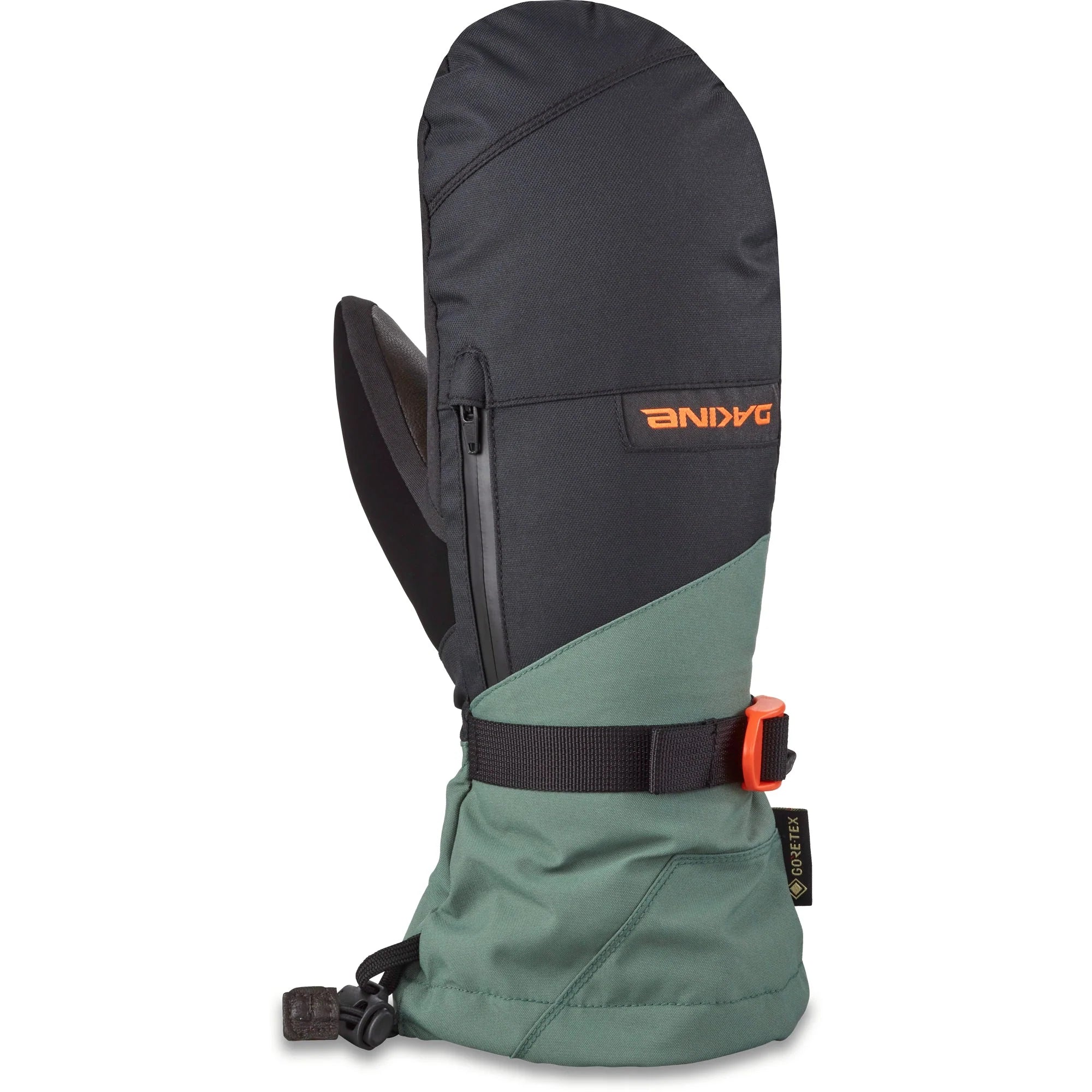 Dakine Leather Titan Gore-Tex Mitt Orange + Green Steves Snow Store Wollongong