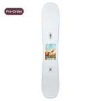 Steve's snow store Wollongong - White snowboard with colorful graphic on a white background