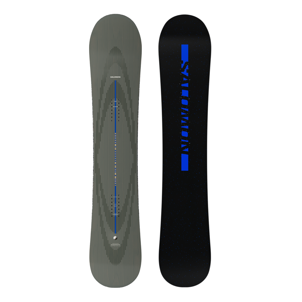 Steve's Snow store Wollongong - Two snowboards, one gray and one black with blue branding, on a white background.