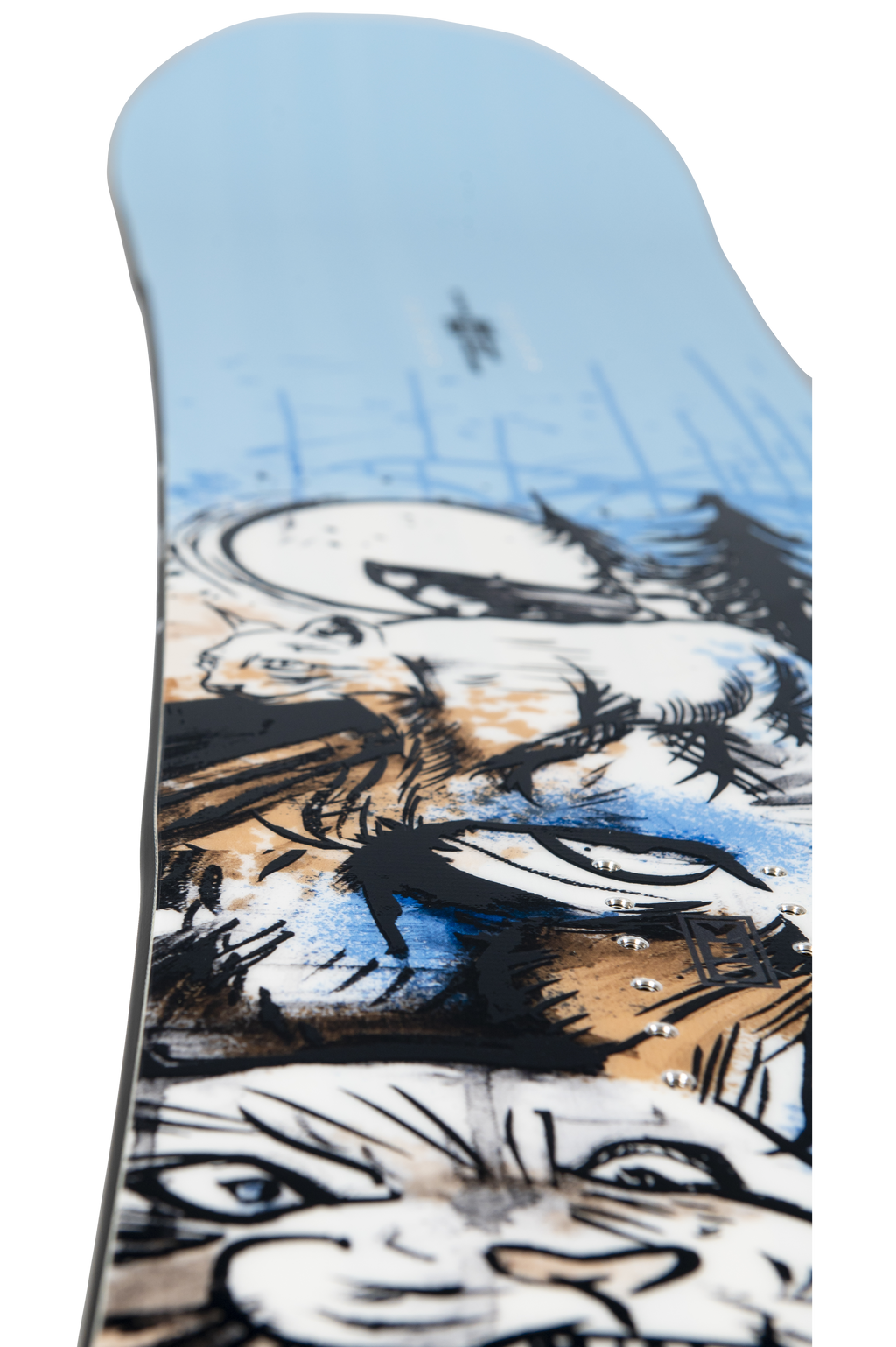Steve's snow store wollongong - Close-up of a snowboard with artistic design on a white background