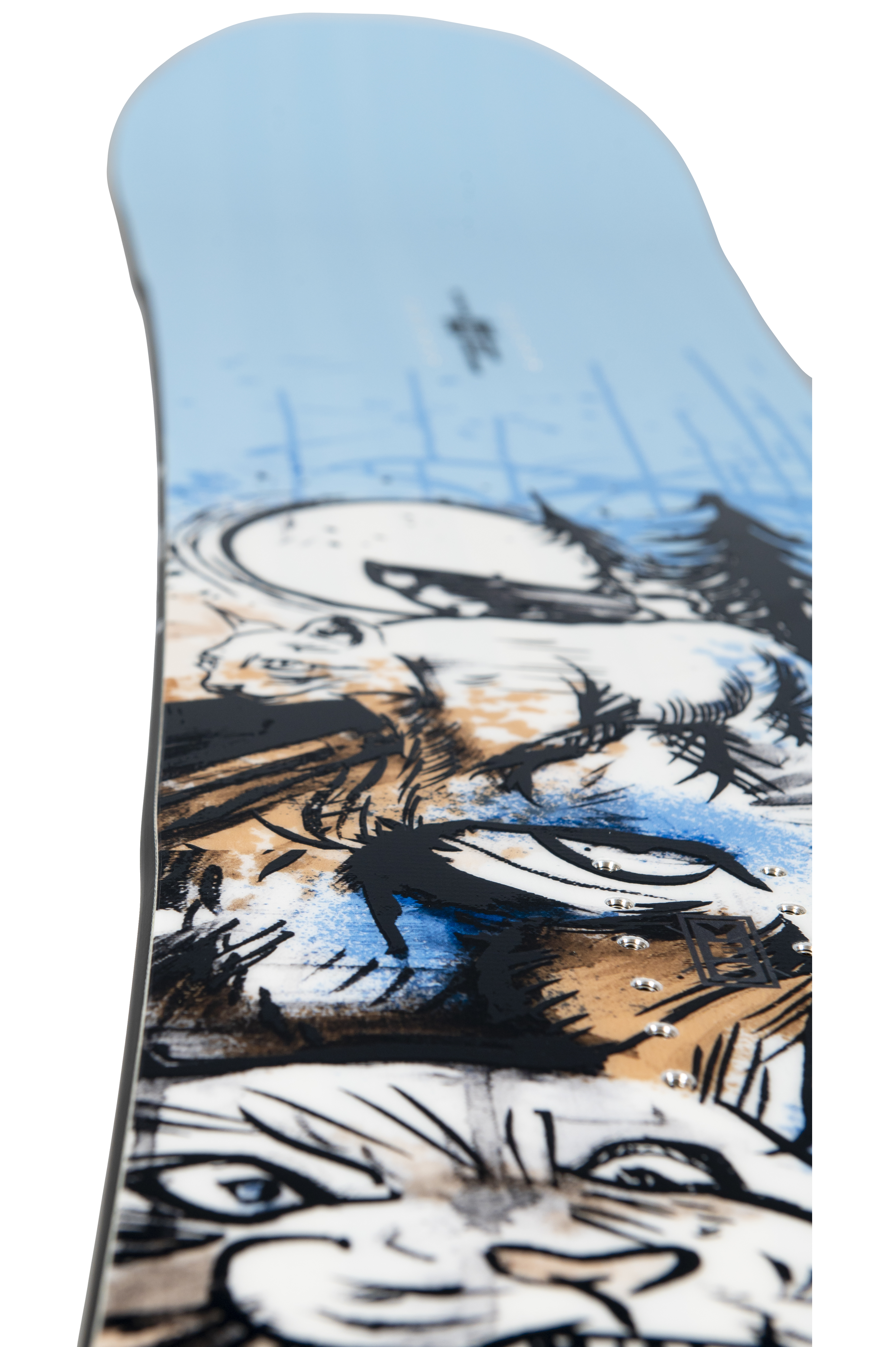 Steve's snow store wollongong - Close-up of a snowboard with artistic design on a white background