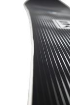 Steve's snow store Wollongong- Close-up of a snowboard with a brand logo on a white background