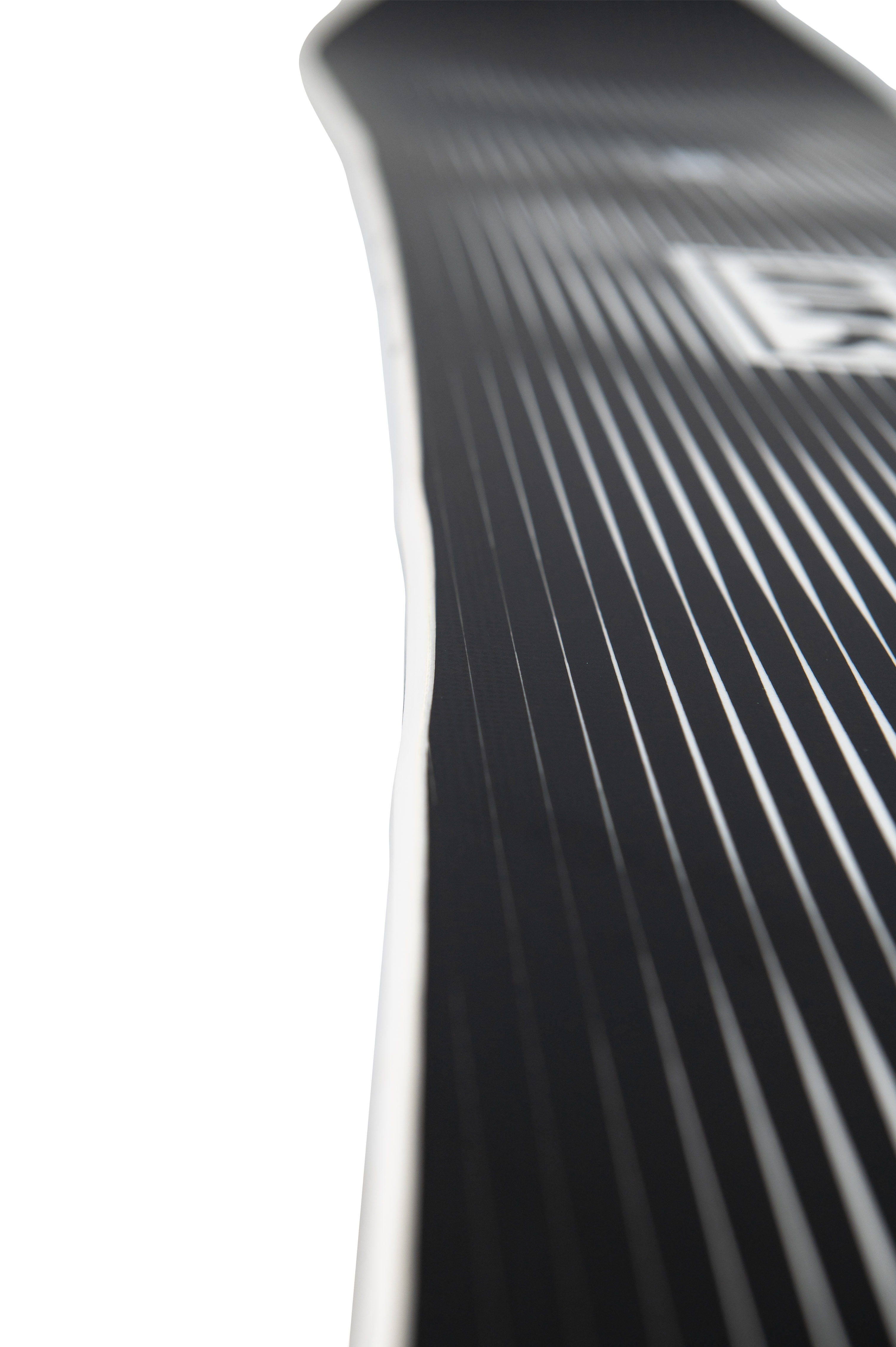 Steve's snow store Wollongong- Close-up of a snowboard with a brand logo on a white background